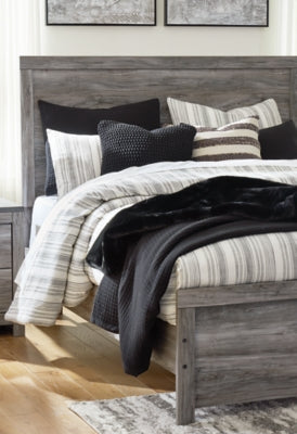 Cama King Bronyan con paneles, tocador y espejo
