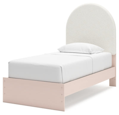 Cama individual con paneles tapizados Wistenpine