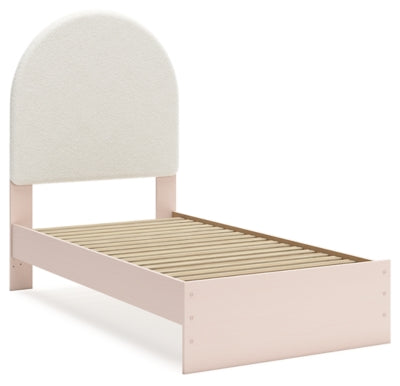 Cama individual con paneles tapizados Wistenpine