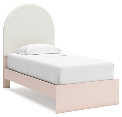 Cama individual con paneles tapizados Wistenpine