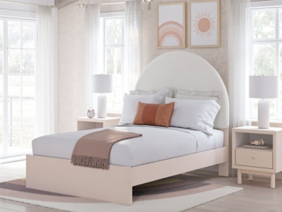 Cama con paneles tapizados completos Wistenpine