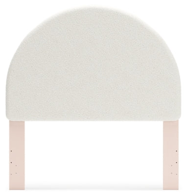 Wistenpine Full Upholstered Panel Headboard, Dresser and Mirror