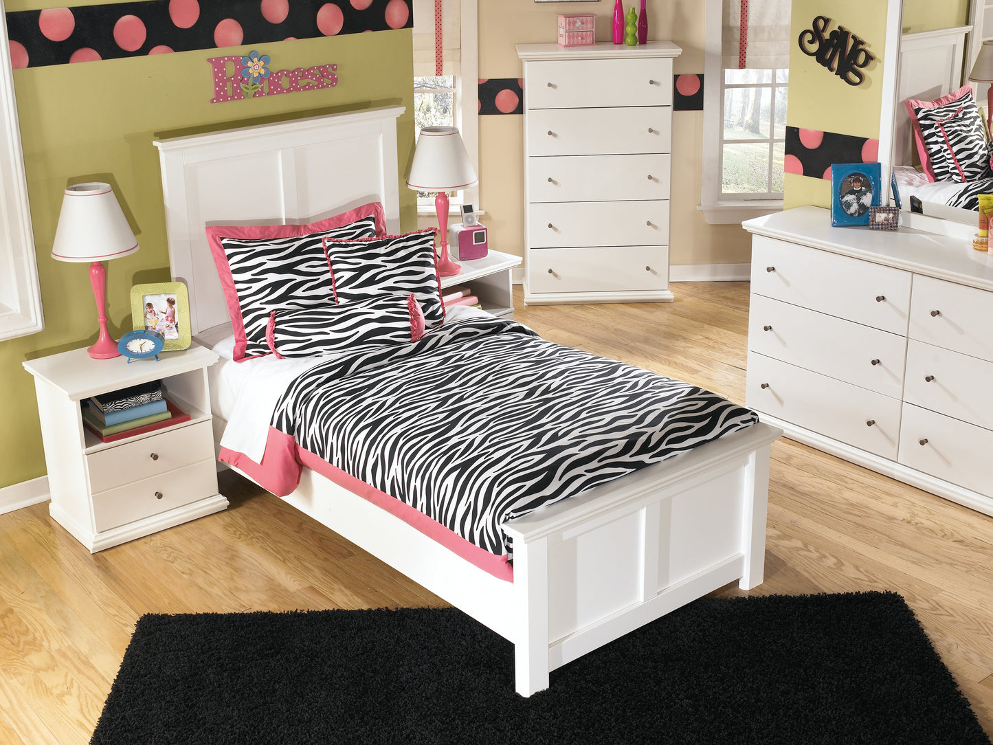 Cama individual con paneles Bostwick Shoals