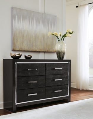 Cama King con almacenaje, cómoda y mesita de noche Kaydell