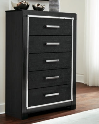 Kaydell Queen Upholstered Panel Bed and Chest