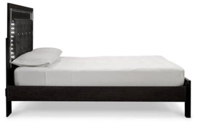 Cama Kaydell Queen con paneles y almacenamiento