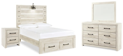 Cama completa Cambeck con tocador, espejo y mesita de noche