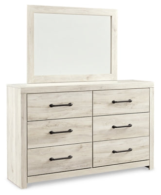 Cambeck Full Panel Bed with Storage, Dresser, Mirror and Nightstand