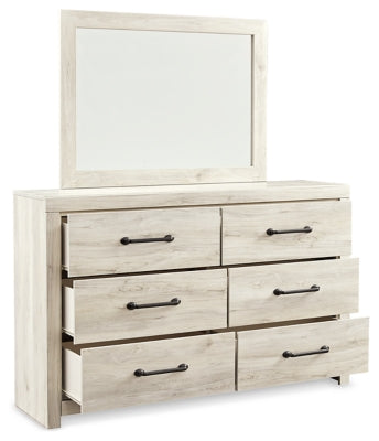 Cambeck Full Panel Bed with Storage, Dresser, Mirror and Nightstand