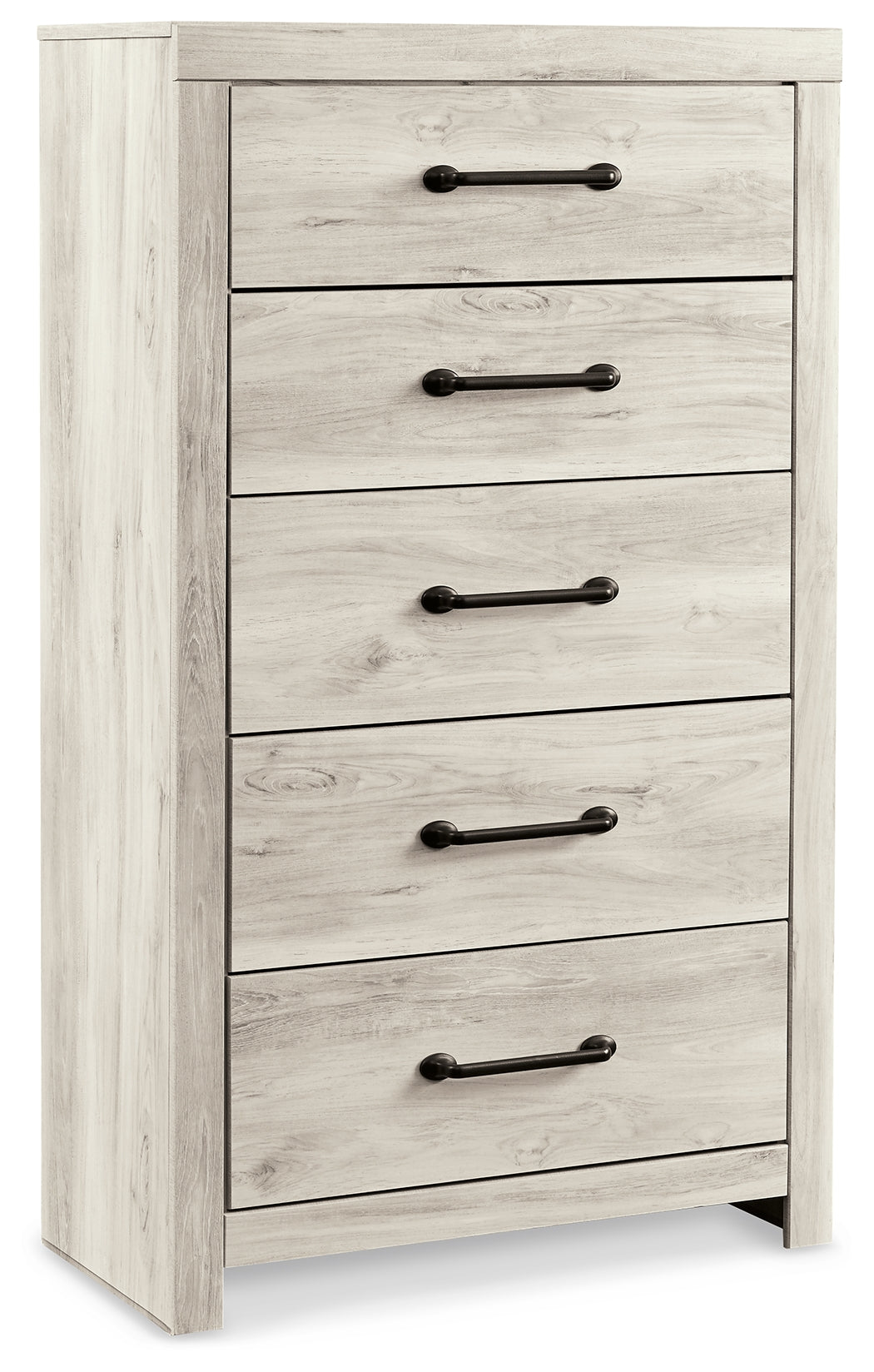 Cama King Cambeck con almacenamiento, tocador, espejo, cómoda y dos mesitas de noche
