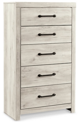 Cambeck King Panel Storage Bed, Dresser, Mirror, Chest and Nightstand