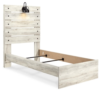 Cama doble Cambeck con dos paneles, dos cómodas, dos espejos y dos mesitas de noche