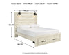 Cambeck Queen Panel Bed with 2 Storage Drawers