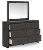 Hollivern Twin Panel Bed, Dresser and Mirror