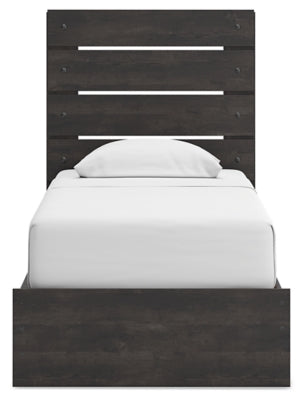 Cama doble con paneles y almacenamiento Hollivern