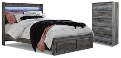 Cama Queen con almacenamiento y baúl Baystorm