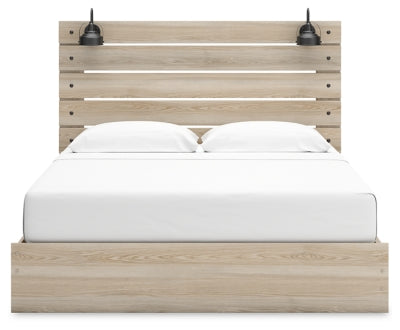 Cama Senbry King con paneles y almacenamiento