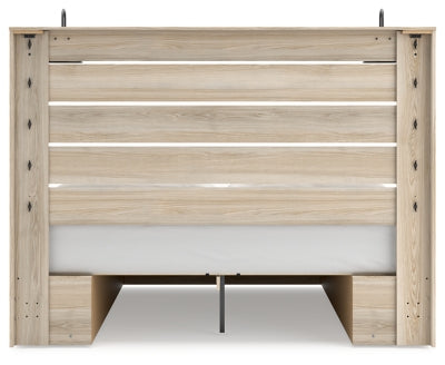 Cama Senbry King con paneles y almacenamiento