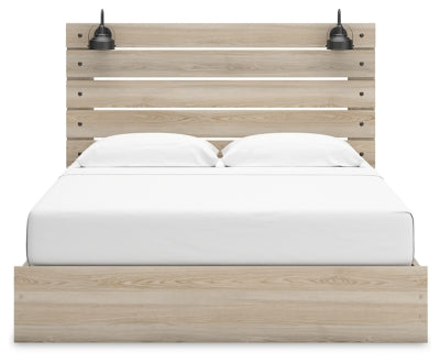 Cama Senbry King con paneles y almacenamiento