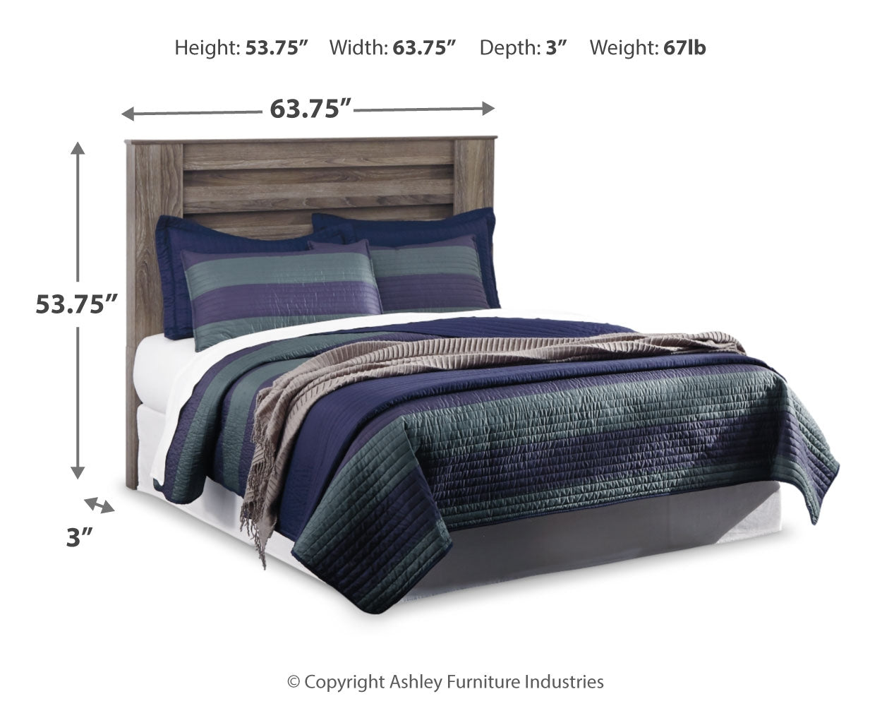 Zelen Queen Panel Headboard