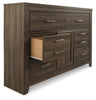 Juararo King Panel Bed, Dresser, Chest and 2 Nightstands