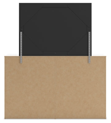 Cama con almacenamiento, tocador y espejo Mollviney