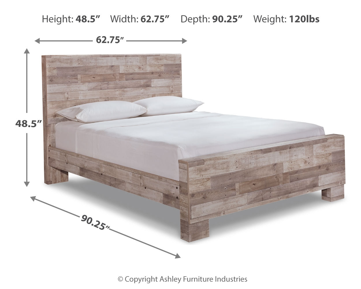 Cama Queen con paneles Effie