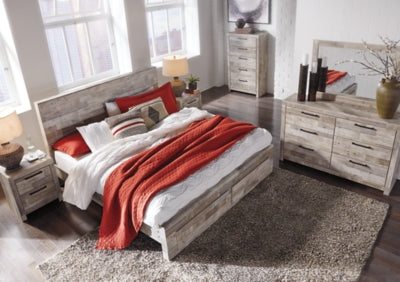 Effie King Panel Bed with 2 Storage Drawers