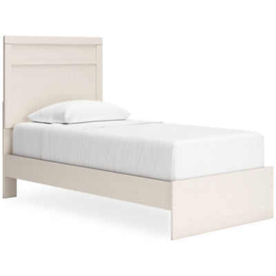 Cama individual con paneles, cómoda y espejo Stelsie