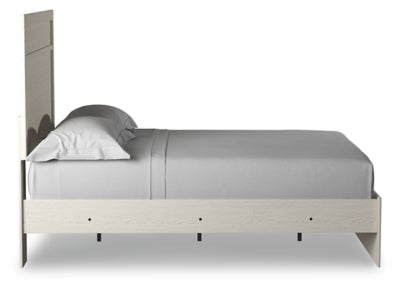 Cama Stelsie con paneles completos, tocador, espejo y mesita de noche