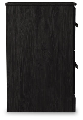 Cama con panel tamaño queen y mesita de noche Belachime