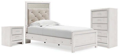 Altyra Twin Panel Bed, Chest and Nightstand