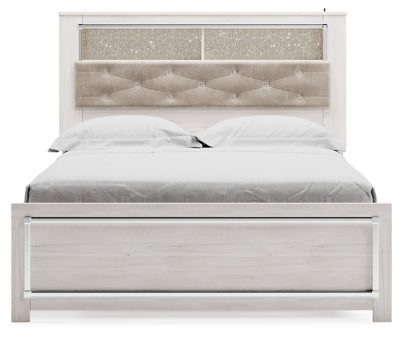 Cama con librería Altyra Queen con paneles