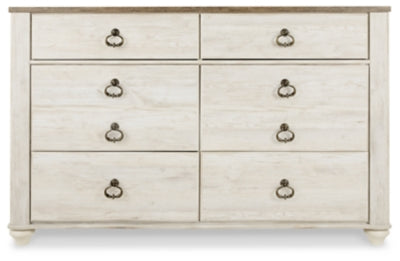Willowton Queen Sleigh Bed, Dresser and Chest