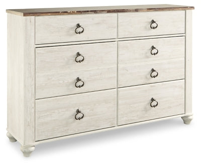 Willowton Dresser and 2 Nightstands