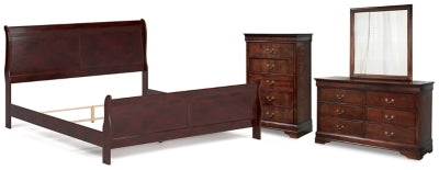 Alisdair King Sleigh Bed, Dresser, Mirror and Chest