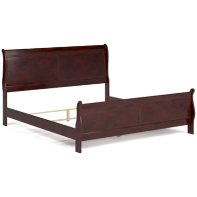 Cama King tipo trineo Alisdair, tocador, espejo y arcón