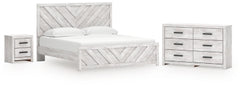 Cayboni King Panel Bed, Dresser and Nightstand