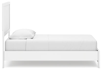 Cama doble con paneles, cómoda y espejo Binterglen