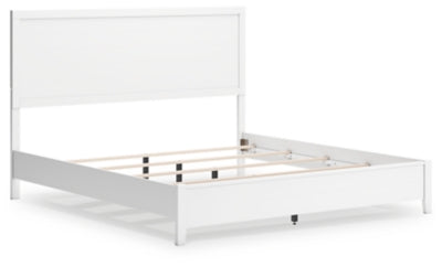 Cama King con paneles, tocador, espejo y mesita de noche Binterglen