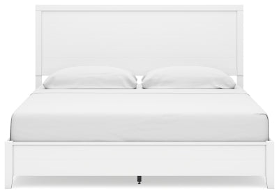 Cama King con paneles, tocador, espejo y mesita de noche Binterglen