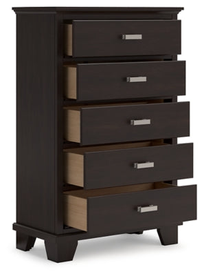 Covetown Queen Panel Bed, Dresser, Mirror, Chest and Nightstand