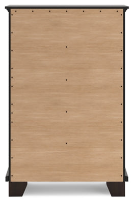 Cama Covetown con paneles completos, tocador, espejo, cómoda y mesita de noche