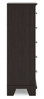 Covetown Queen Panel Bed, Dresser, Mirror, Chest and Nightstand
