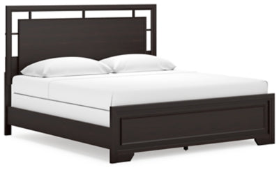 Covetown King Panel Bed, Dresser, Mirror and Nightstand