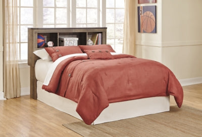 Cama con estantería completa y espacio de almacenamiento Trinell