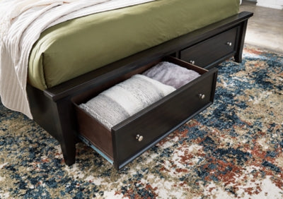 Cama con almacenamiento tipo trineo Bambori King