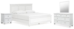 Fortman King Panel Bed, Dresser, Mirror and Nightstand