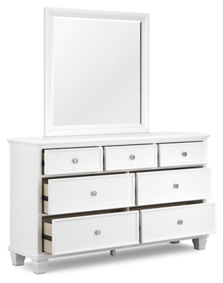 Fortman King Panel Bed, Dresser, Mirror and Nightstand