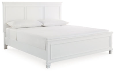 Cama Fortman King con paneles, cómoda y dos mesitas de noche
